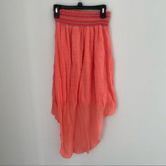 Paper Doll Elastic Waist Asymmetric Hemline Skirt - Picture 2 of 3